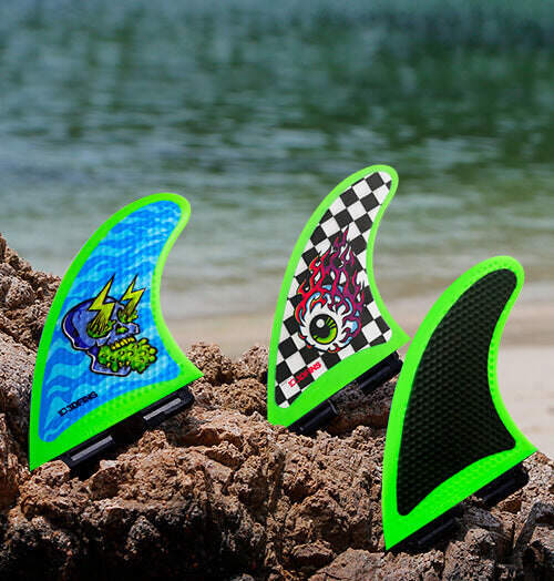 green-artwork-safety-surf-fins