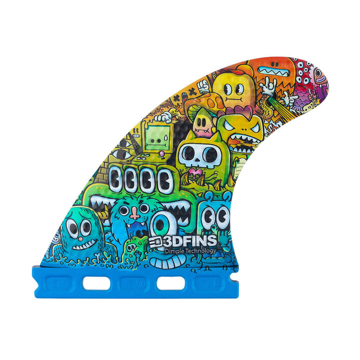 トライフィン　フューチャーフィン3DFINS GO HARD GOHARD SOFT Thruster Fins Skullbolt Zebra | 3DFINS®