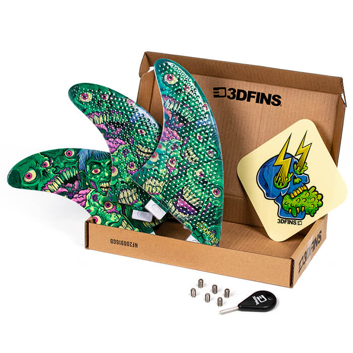 GOHARD | Zombie Zone Large Thruster Tri Fins | 3DFINS®