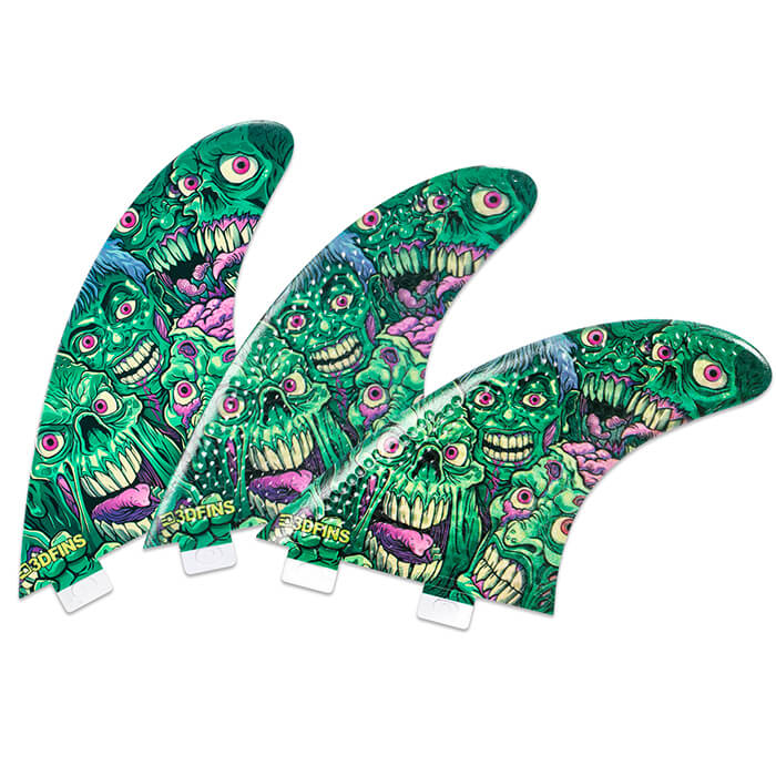 GOHARD | Zombie Zone Large Thruster Tri Fins | 3DFINS®