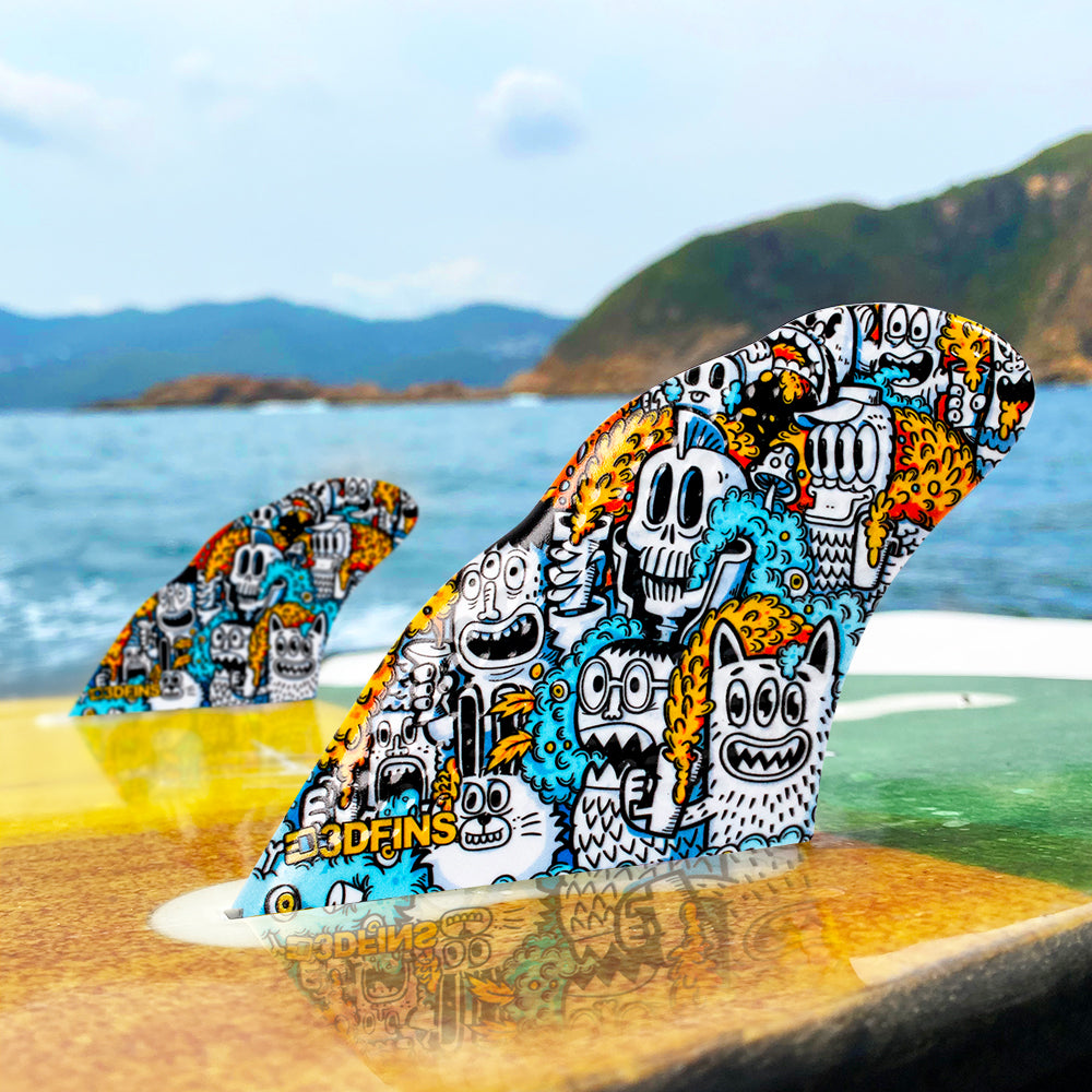 Wake Surfboard Fins | Short Fins | 3DFins – 3DFINS
